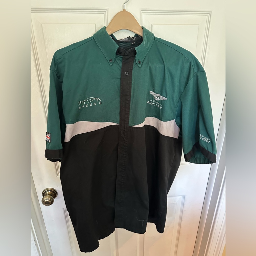 Men’s green Team Bentley cotton shirt. XL. Excellent condition!